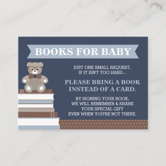 ブックカードを持って来い、小さな男、テディベア エンクロージャーカード (正面)