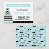 ブックカードを持って来い、小さな男、テディベア エンクロージャーカード (正面/裏面)