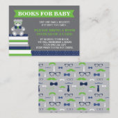 ブックカードを持って来い、小さな男、テディベア エンクロージャーカード (正面/裏面)