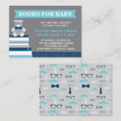 ブックカードを持って来い、小さな男、テディベア エンクロージャーカード (正面/裏面)