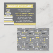 ブックカードを持って来い、小さな男、テディベア エンクロージャーカード (正面/裏面)