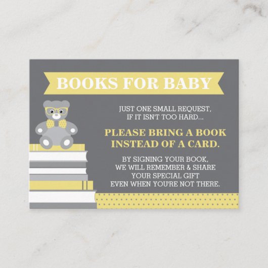 ブックカードを持って来い、小さな男、テディベア エンクロージャーカード (正面)