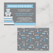 ブックカードを持って来い、小さな男、テディベア エンクロージャーカード (正面/裏面)