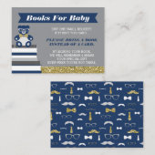 ブックカードを持って来い、小さな男、テディベア エンクロージャーカード (正面/裏面)