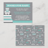 ブックカードを持って来い、小さな男、テディベア エンクロージャーカード (正面/裏面)