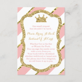 ブックカードを持って来て、小さなプリンセス、フェイクグリッター エンクロージャーカード