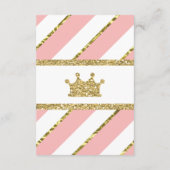 ブックカードを持って来て、小さなプリンセス、フェイクグリッター エンクロージャーカード (裏面)