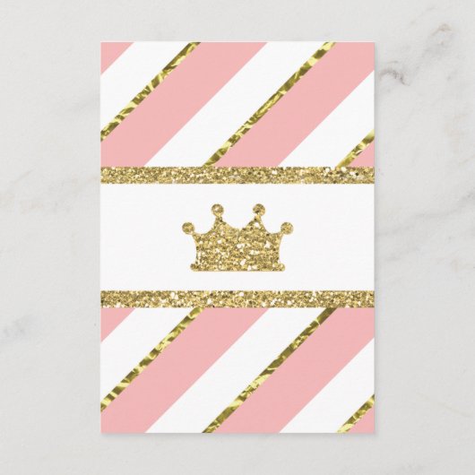 ブックカードを持って来て、小さなプリンセス、フェイクグリッター エンクロージャーカード (裏面)