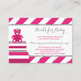 ブックカードを持って来て、小さなプリンセス、フェイクグリッター エンクロージャーカード