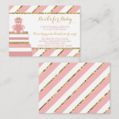 ブックカードを持って来て、小さなプリンセス、フェイクグリッター エンクロージャーカード (正面/裏面)