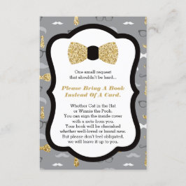 ブックカードを持って来て、小さな男、フェイクグリッター エンクロージャーカード