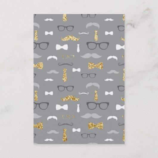 ブックカードを持って来て、小さな男、フェイクグリッター エンクロージャーカード (裏面)