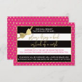 ブックカード、ああベビー、フェイクグリッター/フォイルをもたらす エンクロージャーカード (正面/裏面)