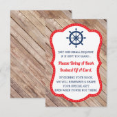 ブックカード、アホイ、赤ちゃん航海ののシャワーを持って来る エンクロージャーカード (正面/裏面)