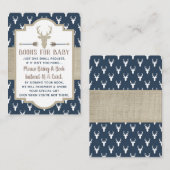 ブックカード、ウッドランド鹿、ベビーシャワーを持って来る エンクロージャーカード (正面/裏面)