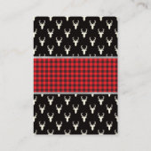 ブックカード、ウッドランド鹿、ベビーシャワーを持って来る エンクロージャーカード (裏面)