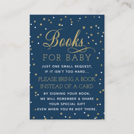 ブックカード、キラキラ星、赤ちゃんシャワーを持って来る エンクロージャーカード (正面)