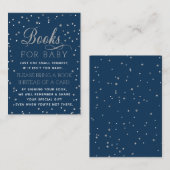 ブックカード、キラキラ星、赤ちゃんシャワーを持って来る エンクロージャーカード (正面/裏面)
