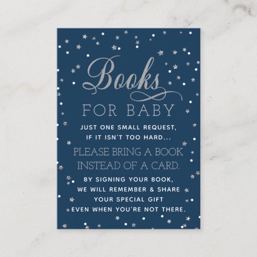 ブックカード、キラキラ星、赤ちゃんシャワーを持って来る エンクロージャーカード (正面)