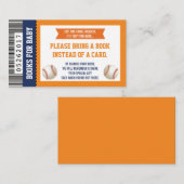 ブックカード、スポーツチケット、ベビーシャワーを持って来る エンクロージャーカード (正面/裏面)