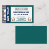 ブックカード、スポーツチケット、ベビーシャワーを持って来る エンクロージャーカード (正面/裏面)