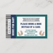 ブックカード、スポーツチケット、ベビーシャワーを持って来る エンクロージャーカード (正面)