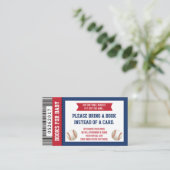 ブックカード、スポーツチケット、ベビーシャワーを持って来る エンクロージャーカード (スタンド正面)