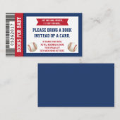 ブックカード、スポーツチケット、ベビーシャワーを持って来る エンクロージャーカード (正面/裏面)