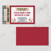 ブックカード、スポーツチケット、ベビーシャワーを持って来る エンクロージャーカード (正面/裏面)