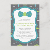 ブックカード、小さな男、赤ちゃんシャワーを持ってくる エンクロージャーカード (正面)