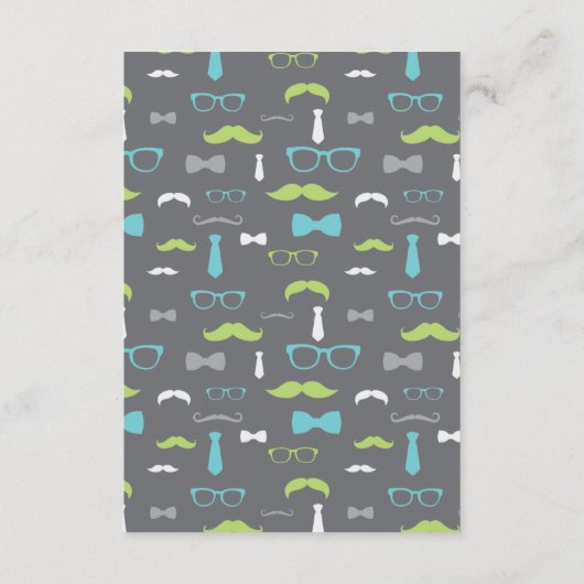 ブックカード、小さな男、赤ちゃんシャワーを持ってくる エンクロージャーカード (裏面)