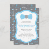 ブックカード、小さな男、赤ちゃんシャワーを持ってくる エンクロージャーカード (正面/裏面)