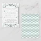 ブックカード、矢アステカ印、赤ちゃんシャワー持参 エンクロージャーカード (正面/裏面)