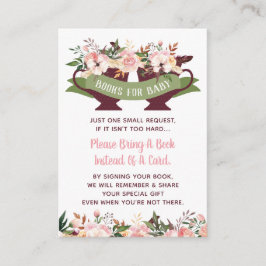 ブックカード、紅茶パーティーの赤ちゃんシャワーを持って来る エンクロージャーカード