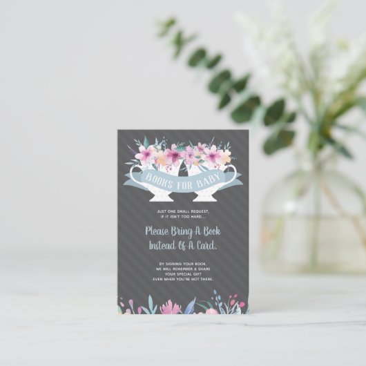 ブックカード、紅茶パーティーの赤ちゃんシャワーを持って来る エンクロージャーカード (スタンド正面)