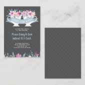 ブックカード、紅茶パーティーの赤ちゃんシャワーを持って来る エンクロージャーカード (正面/裏面)