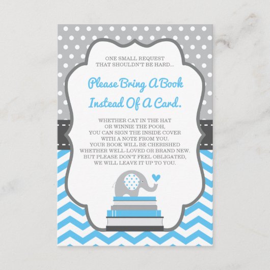 ブックカード、象、編集可能な色を持ってくる エンクロージャーカード (正面)