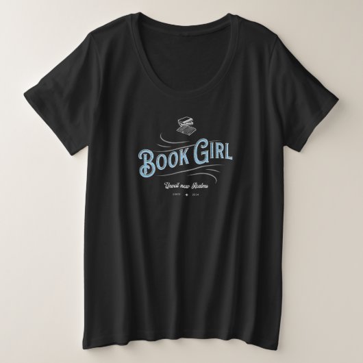 ブックガール引用文for Readers プラスサイズTシャツ (デザイン正面)