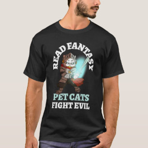 ブックキャッツアイザーブティックナイトファンタジー猫ビブリオ Tシャツ
