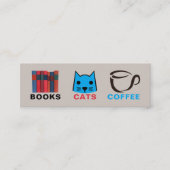 ブックキャッツコーヒーブックマーク スキニー名刺 (正面)