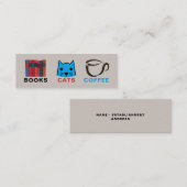 ブックキャッツコーヒーブックマーク スキニー名刺 (正面/裏面)