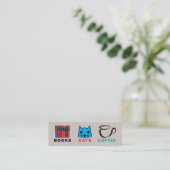ブックキャッツコーヒーブックマーク スキニー名刺 (スタンド正面)