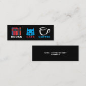 ブックキャッツコーヒーブックマーク スキニー名刺 (正面/裏面)