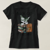 ブックキャッツライフは猫の愛読本好き Tシャツ (デザイン正面)