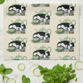 ブックキャットティーかわいい キッチンタオル (折り畳み)