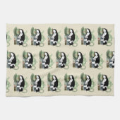 ブックキャットティーかわいい キッチンタオル (横)