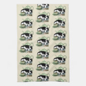 ブックキャットティーかわいい キッチンタオル (縦)