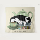 ブックキャットティーかわいい タペストリー (正面(横))