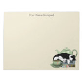 ブックキャットティーかわいい ノートパッド (正面)