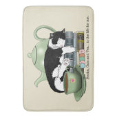 ブックキャットティーかわいい バスマット (正面縦)